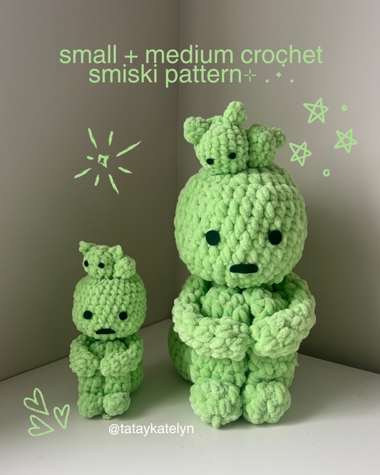 2 in 1 SMALL + MEDIUM SMISKI CROCHET PATTERN